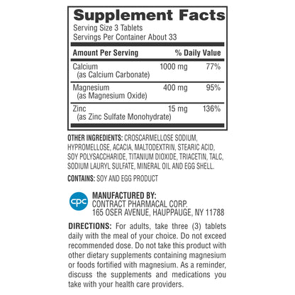 Calcium, Magnesium & Zinc
