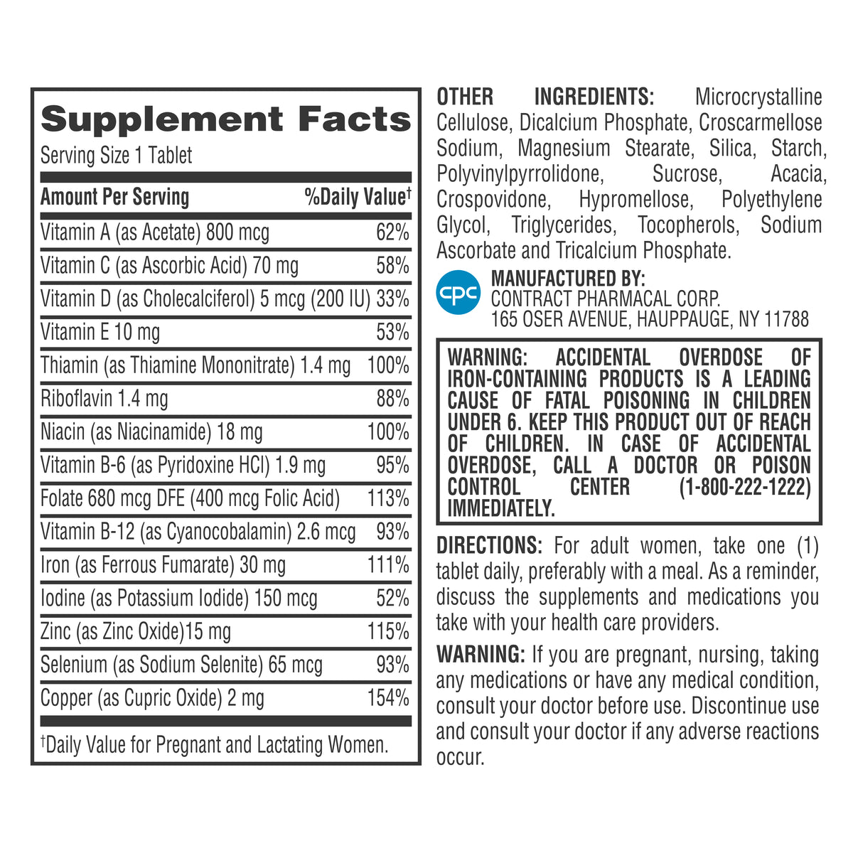 Prenatal Multivitamin | 6 Month Supply | Clinically Studied Formulation ...