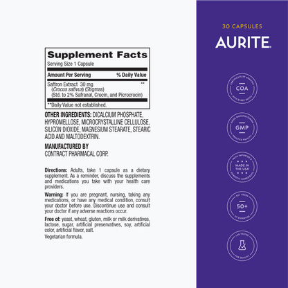 Aurite Saffron Supplement
