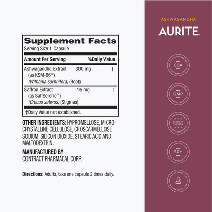 Aurite Saffron Plus Ashwagandha