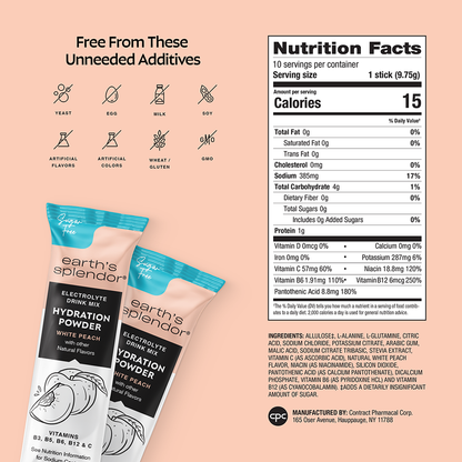 White Peach Sugar Free Hydration Powder