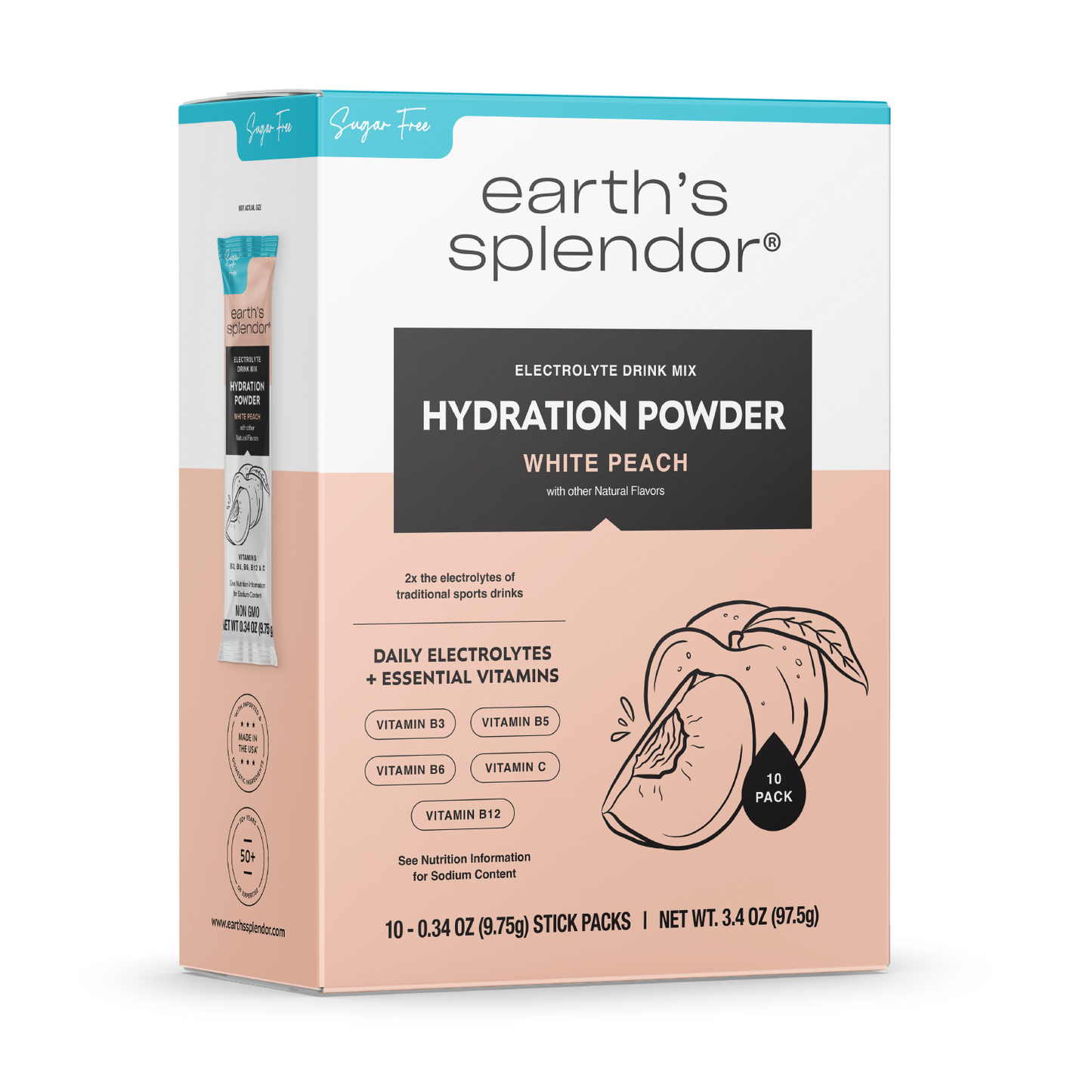 White Peach Sugar Free Hydration Powder